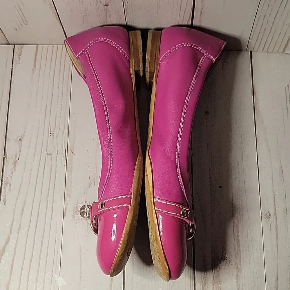 AGL ATTILIO GUISTI LEOMBRUNI 35 EU 5 US Ballet Flats Fuchsia Pink Leather ITALY